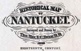 1869 Map of Nantucket & Marthas Vineyard Massachusetts