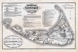 1869 Map of Nantucket & Marthas Vineyard Massachusetts