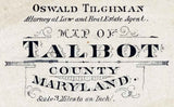 1870 Map of Talbot County Maryland