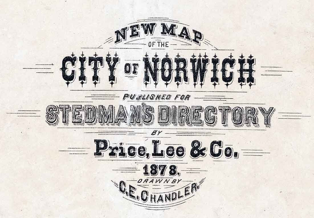 1878 Map of Norwich Connecticut