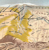 1880 Panoramic Map View of The United States