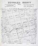 1890s Farm Line Map of Howard County Texas