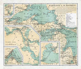 1898 Map of Lake Superior and Lake Huron