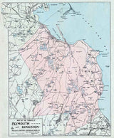 1899 Map of Plymouth and Kingston Massachusetts