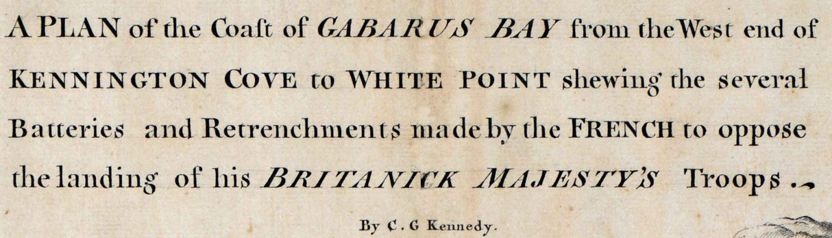 1758 Map of Gabarus Bay Coast Nova Scotia Canada