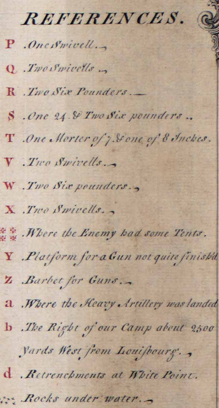 1758 Map of Gabarus Bay Coast Nova Scotia Canada