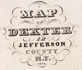 1863 Map of Dexter Jefferson County New York