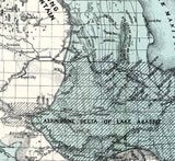 1890 Map of Glacial Lake Agassiz Manitoba Canada Showing Beaches Deltas