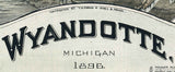 1896 Panoramic Map of Wyandotte Michigan