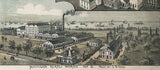 1896 Panoramic Map of Wyandotte Michigan