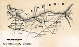 1913 Map of Vermilion Ohio Lake Erie