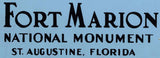 1938 Travel Poster of Fort Marion National Monument Saint Augustine Florida