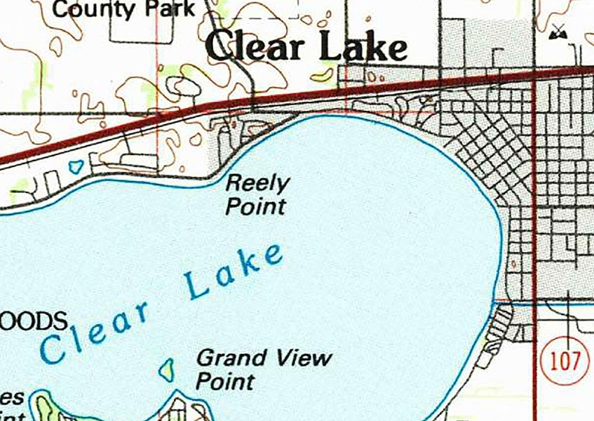 1985 Map of Clear Lake Iowa