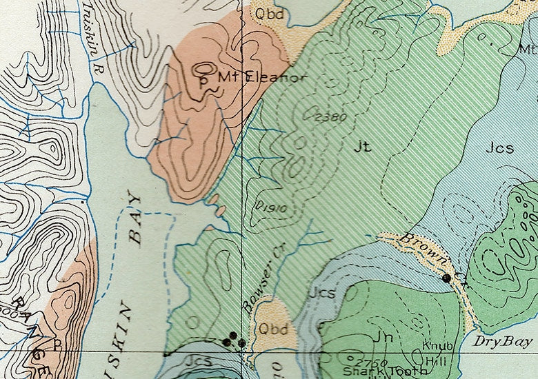 1921 Map of Cook Inlet Oil fields Alaska