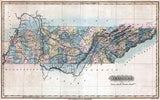 1826 Map of the State of Tennessee