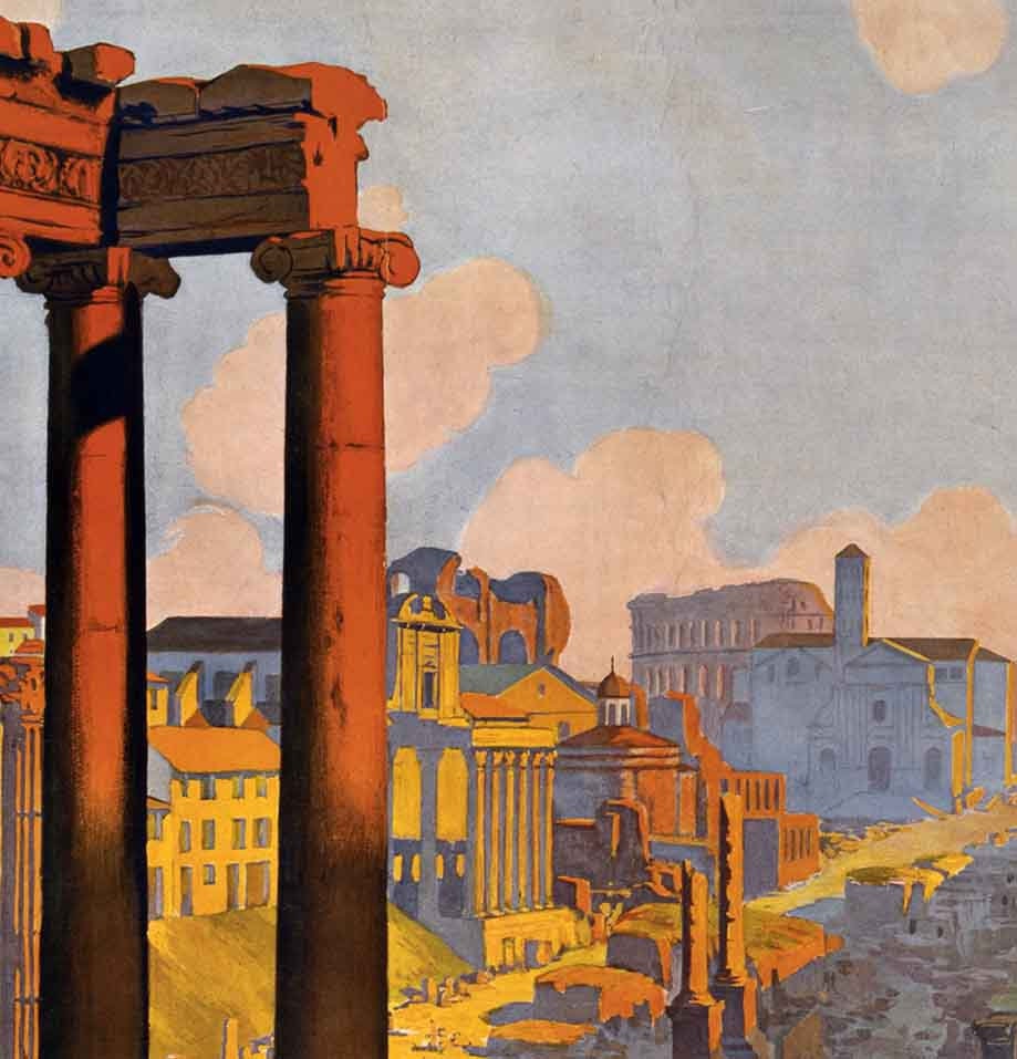 1920 Travel Poster of Rome Par La Voie