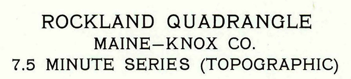 1955 Topo Map of Rockland Maine