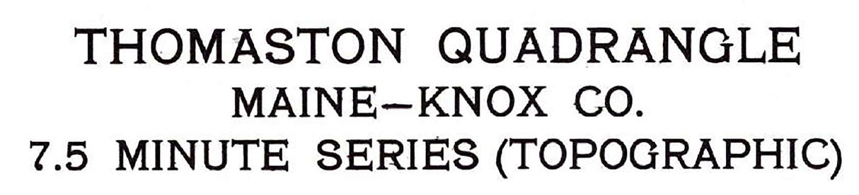1955 Topo Map of Thomaston Quad Maine