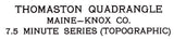 1955 Topo Map of Thomaston Quad Maine