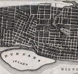 1848 Panoramic Map of St Louis Missouri
