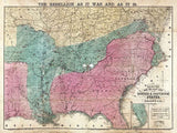 1863 Map of Lloyds Military Border and Southern States