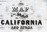 1867 Map of California and Nevada