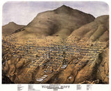 1875 Panoramic Map of Virginia City Storey County Nevada