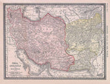 1883 Map of Persia Afghanistan and Beluchistan