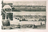 1884 Panoramic Map of Victoria British Columbia Canada