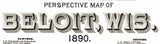 1890 Panoramic Map of Beloit Wisconsin