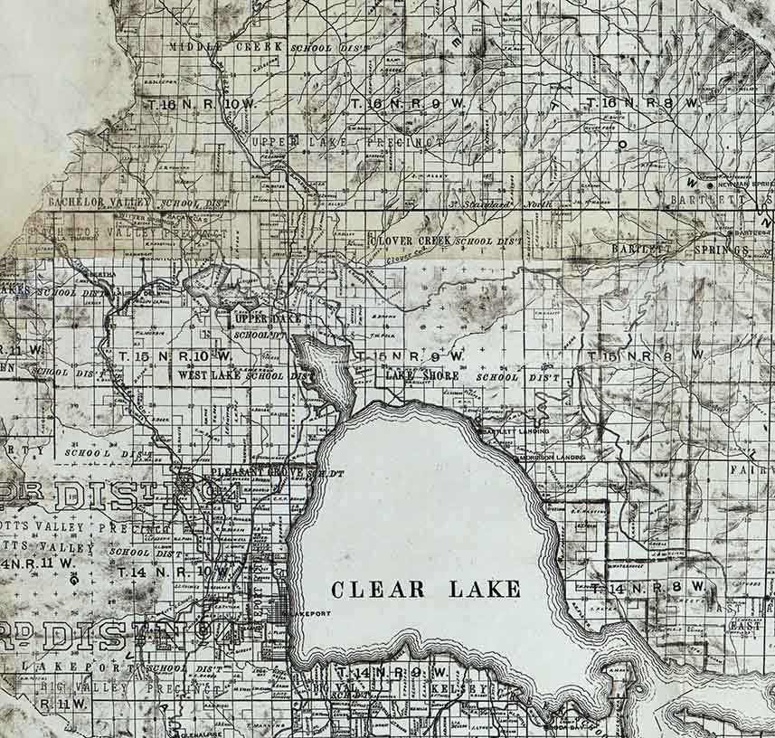 1892 Map of Lake County California