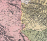 1892 Map of Persia Afghanistan and Baluchistan