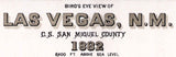 1882 Panoramic Map of Las Vegas New Mexico San Miguel County
