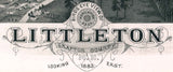 1883 Panoramic Map of Littleton Grafton County New Hampshire