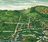 1887 Panoramic Map of Winchester New Hampshire Cheshire County
