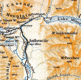 1907 Map of Banff Environs Canada