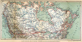 1907 Map of Canada Lake Superior Hudson Bay Yukon Mackenzie