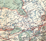 1907 Map of Canada Lake Superior Hudson Bay Yukon Mackenzie