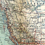 1907 Map of Canada Lake Superior Hudson Bay Yukon Mackenzie