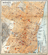 1907 Map of Montreal Canada