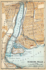 1907 Map of Niagara Falls Canada