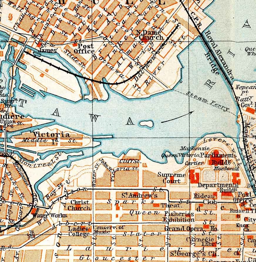 1907 Map of Ottawa Canada