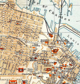 1907 Map of Quebec City Canada