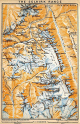 1907 Map of Selkirk Range Canada