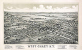 1899 Panoramic Map of West Chazy New York