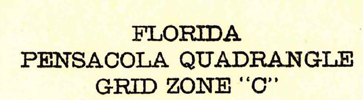 1921 Topo Map of Pensacola Florida Quadrangle