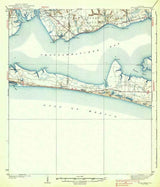 1938 Topo Map of Villa Tasso Florida Quadrangle Destin