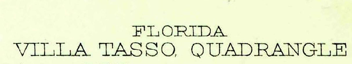 1938 Topo Map of Villa Tasso Florida Quadrangle Destin