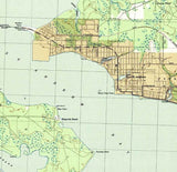 1943 Topo Map of Panama City Florida Quadrangle