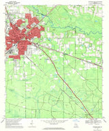 1967 Topo Map of Waycross East Georgia Quadrangle